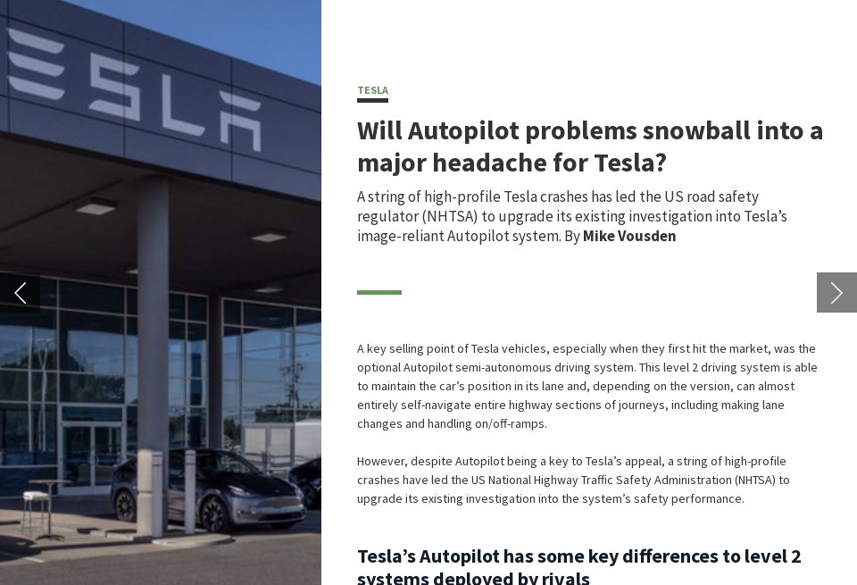 Will Autopilot problems snowball into a major headache for Tesla